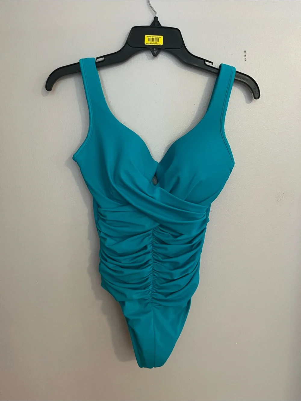 Miraclesuit Teal Ruched‎ One-Piece Swimsuit
